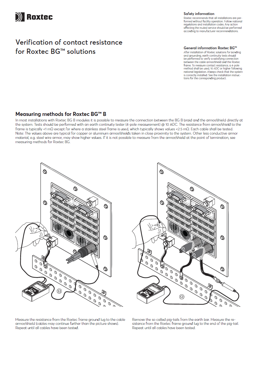 对 Roxtec BG™ 系统的安装验证