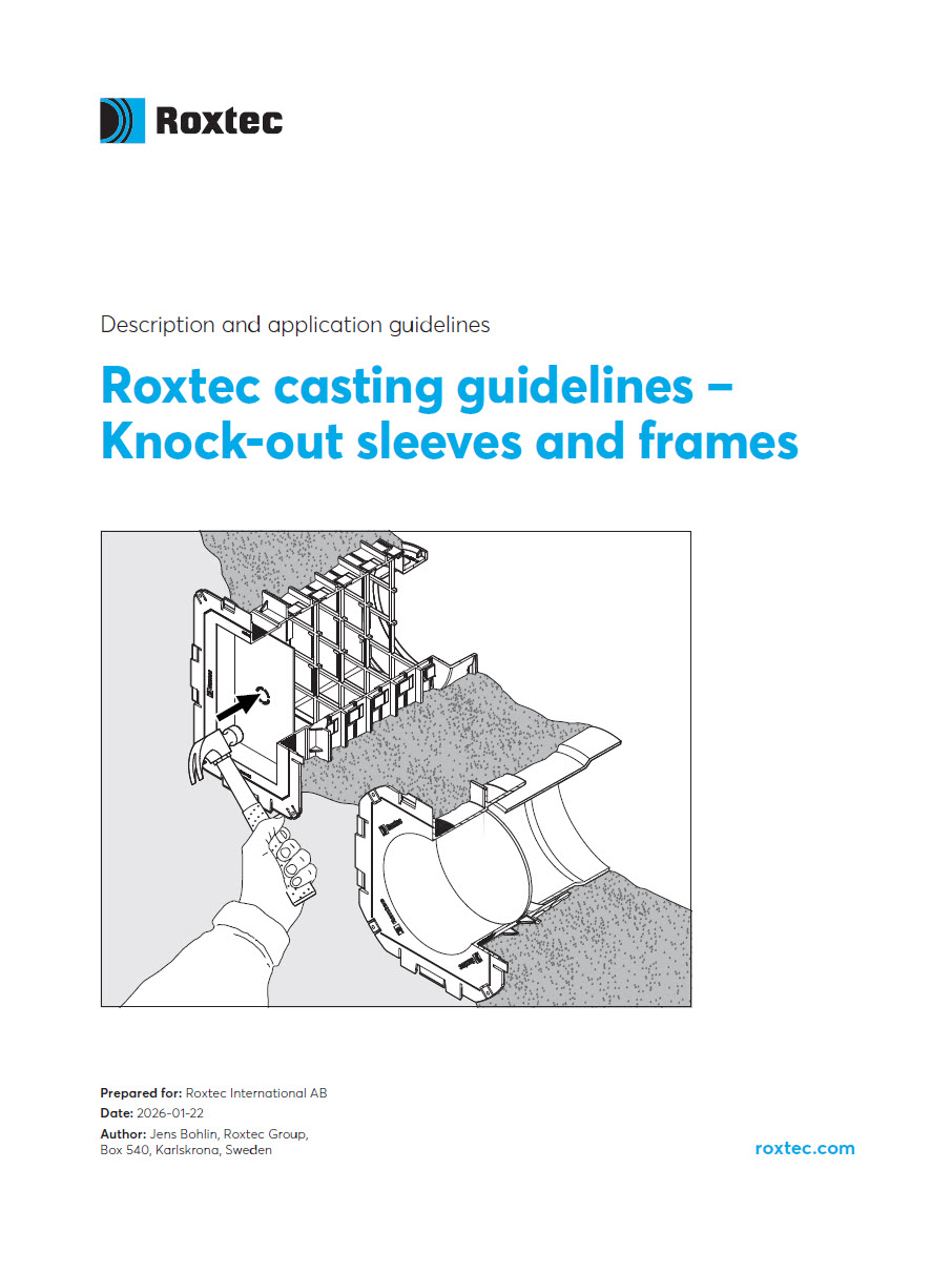 Roxtec 可敲除式套筒浇筑指南