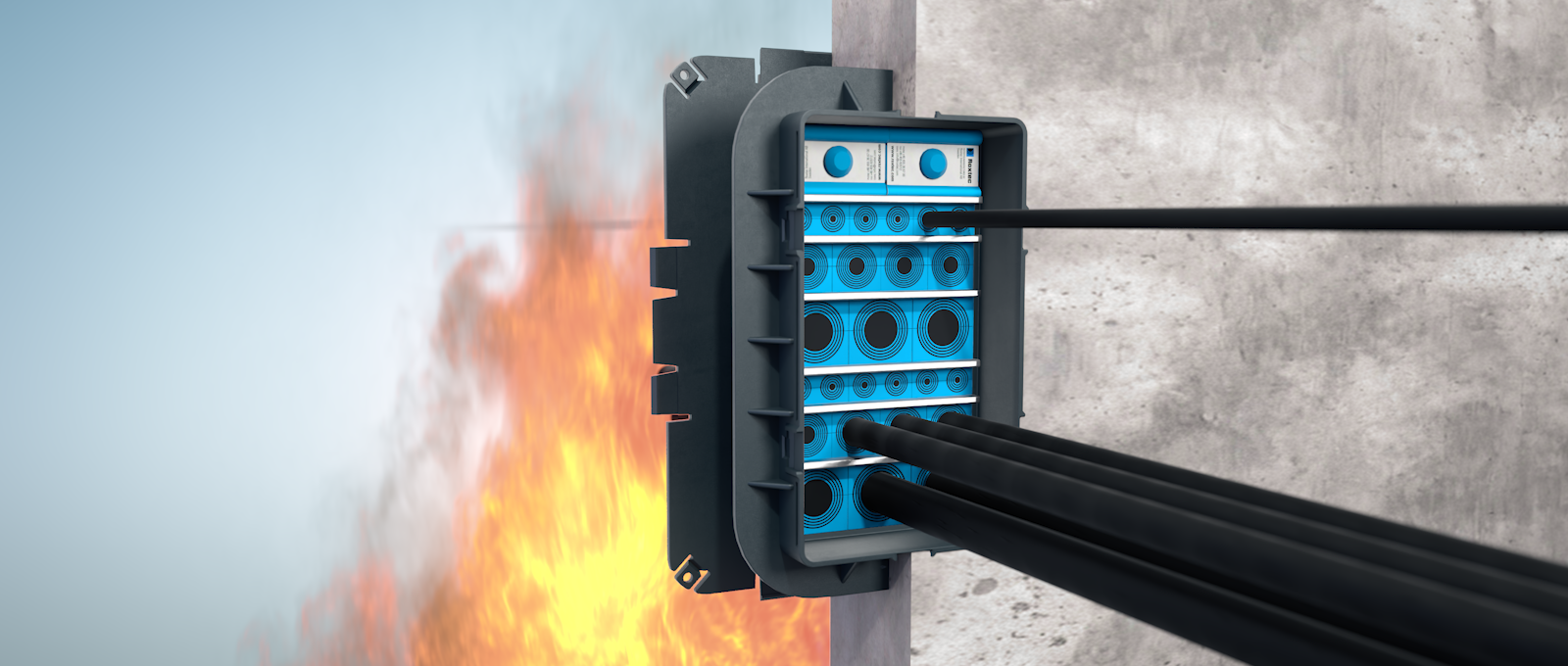 新产品： Roxtec 可敲除式框架穿隔系统 – KOF