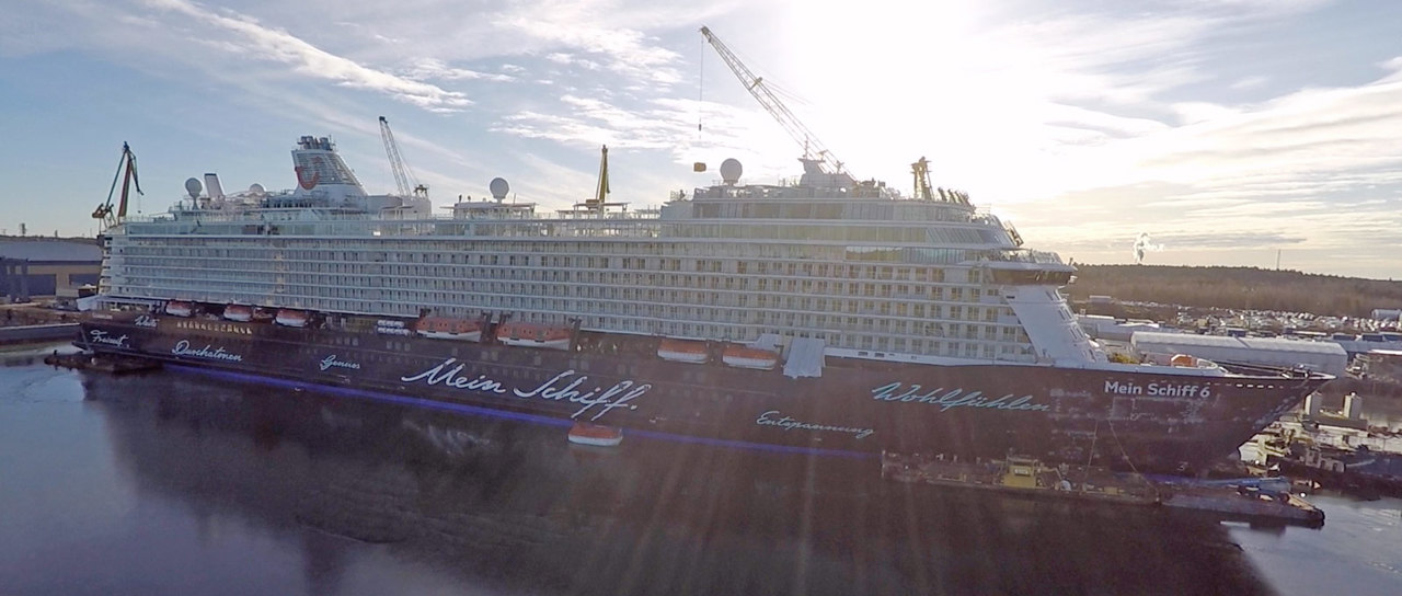 密封 Mein Schiff 6 船上的 6,065 个开孔