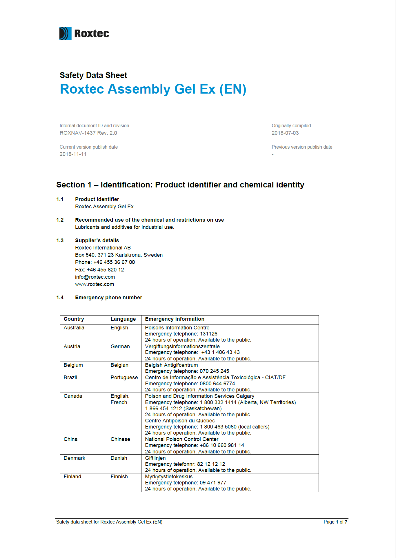 Roxtec Assembly Gel EX / Assembly Gel White (CN)