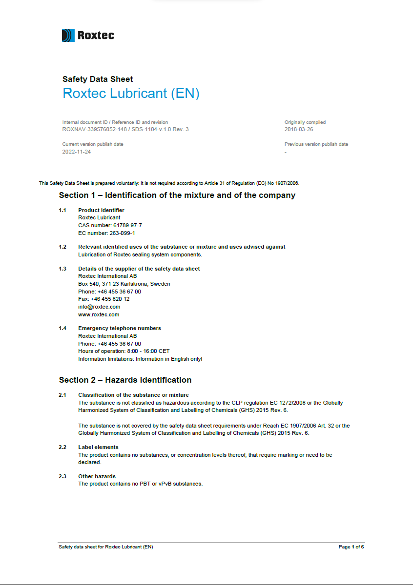 Roxtec Lubricant (CN)