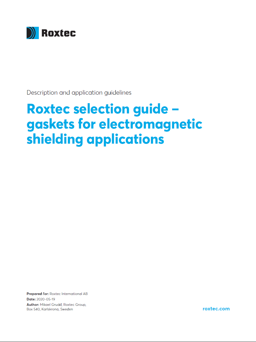 Roxtec 选型指南 - 用于电磁屏蔽应用的密封垫