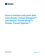 如何从 Roxtec Transit Designer™ 推送数据